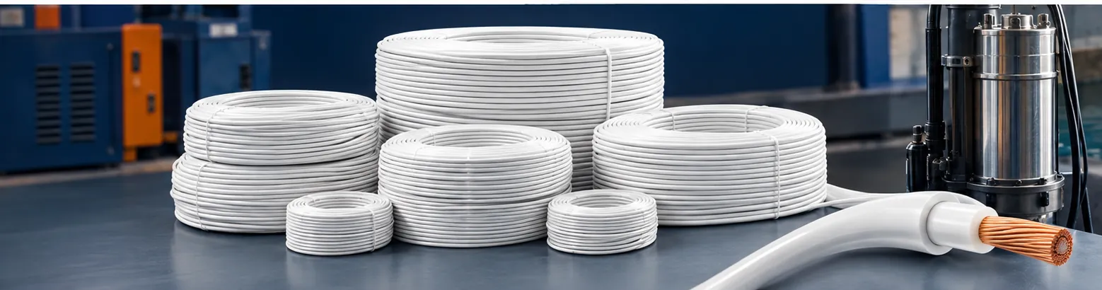 Finished coils of Nerox submersible winding wire on the factory floor